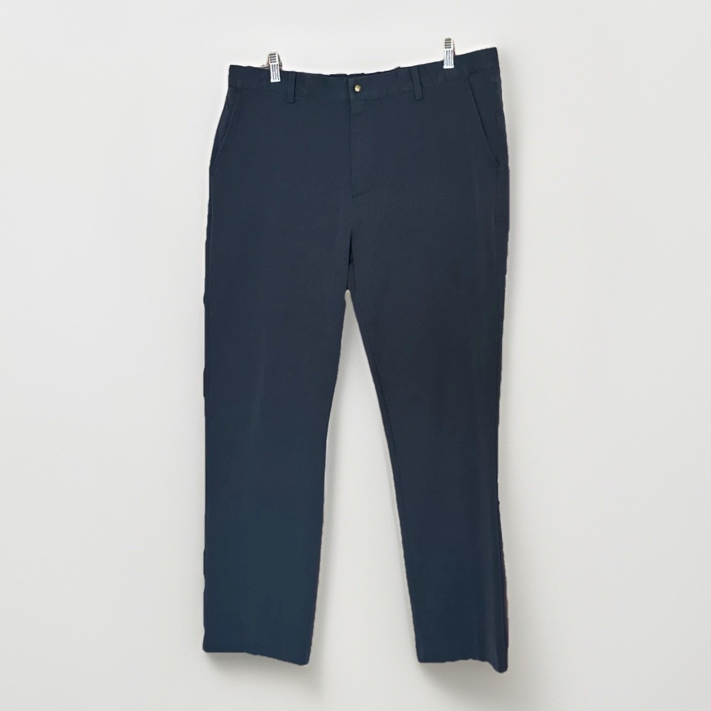 Quince 24/7 Smart Chino Pants‎ 34x28 Ocean Blue Stretch Slim Casual Work